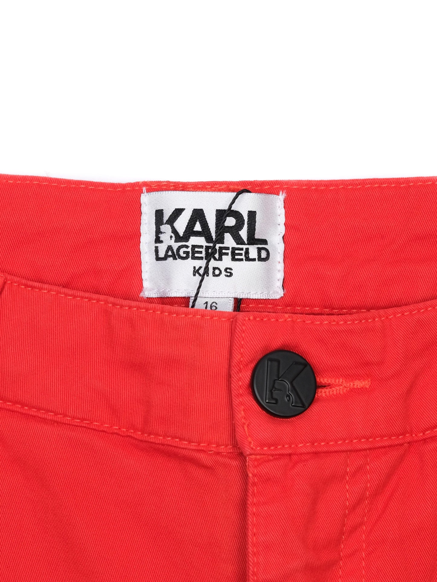 new karl lagerfeld red shorts for kids size 16