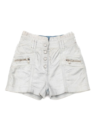 Excellent Balmain Gray Cotton Denim Shorts Size S