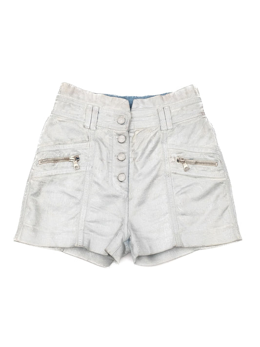Excellent Balmain Gray Cotton Denim Shorts Size S