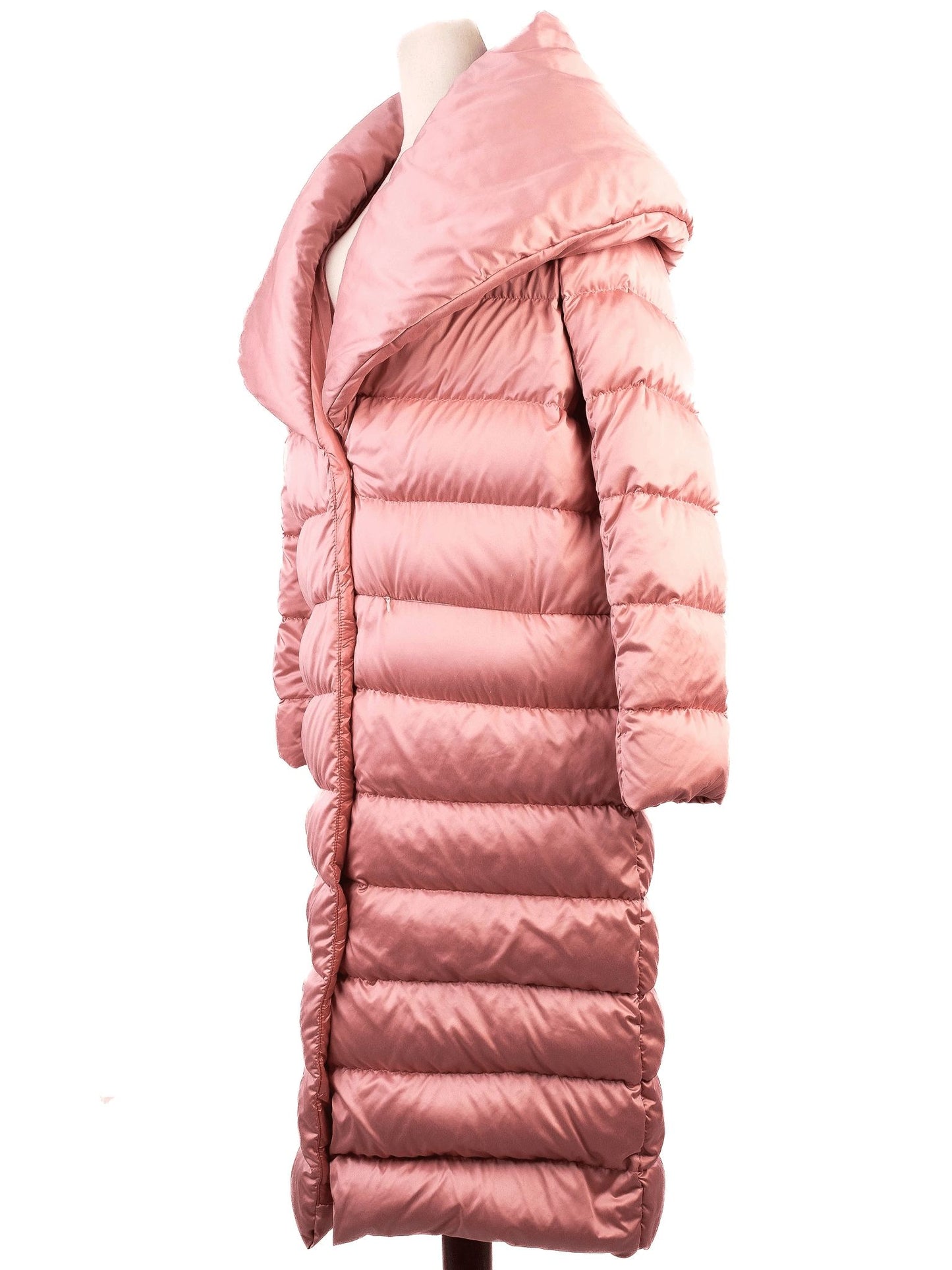 average herno pink quilted puffer coat size m women's