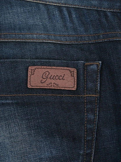 Excellent Gucci Blue Cotton Jeans Size XXL for Men