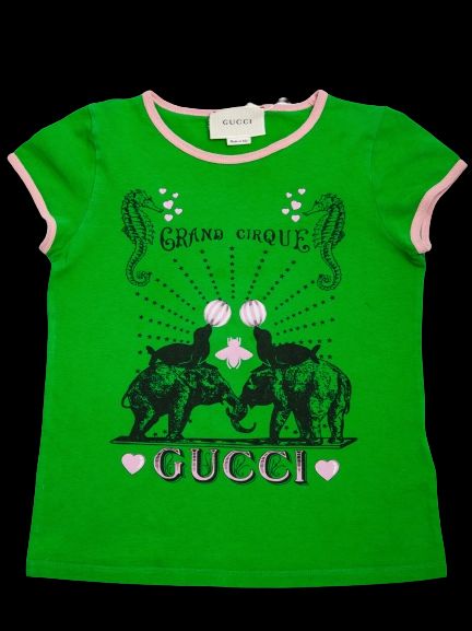 Good Gucci Green Cotton T-Shirt for Kids Size 10