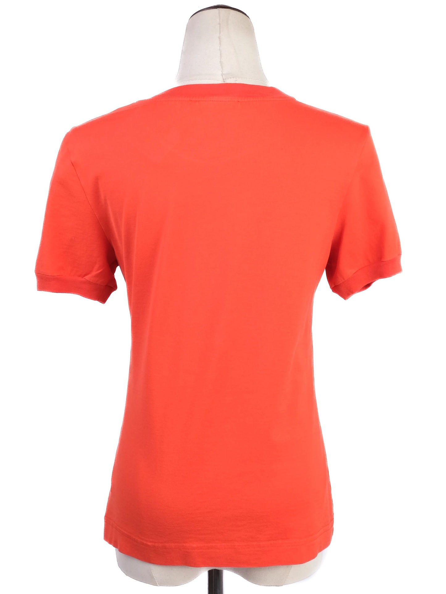 excellent dolce gabbana orange floral appliquž t-shirt size m
