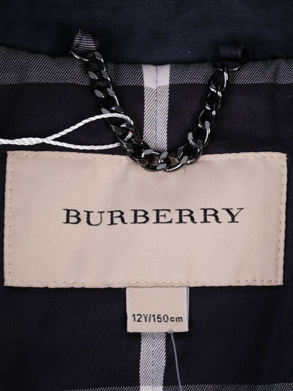 Excellent Burberry Blue Quilted Hooded Jacket for Kids Size 12