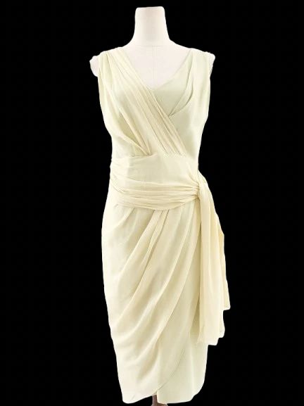 max mara green viscose sleeveless dress size xl - excellent condition