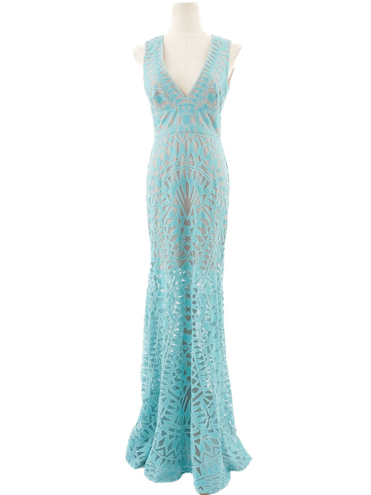 BCBGMaxazria Excellent Condition Blue Sleeveless Dress Size XS