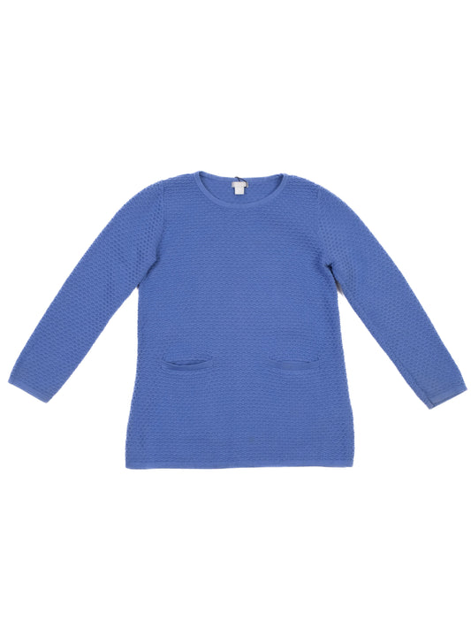 Excellent COS Blue Cotton Sweater for Kids Size 8 with Pockets