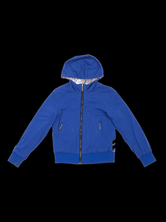 John Galliano Reversible Blue Hooded Jacket for Kids Size 6