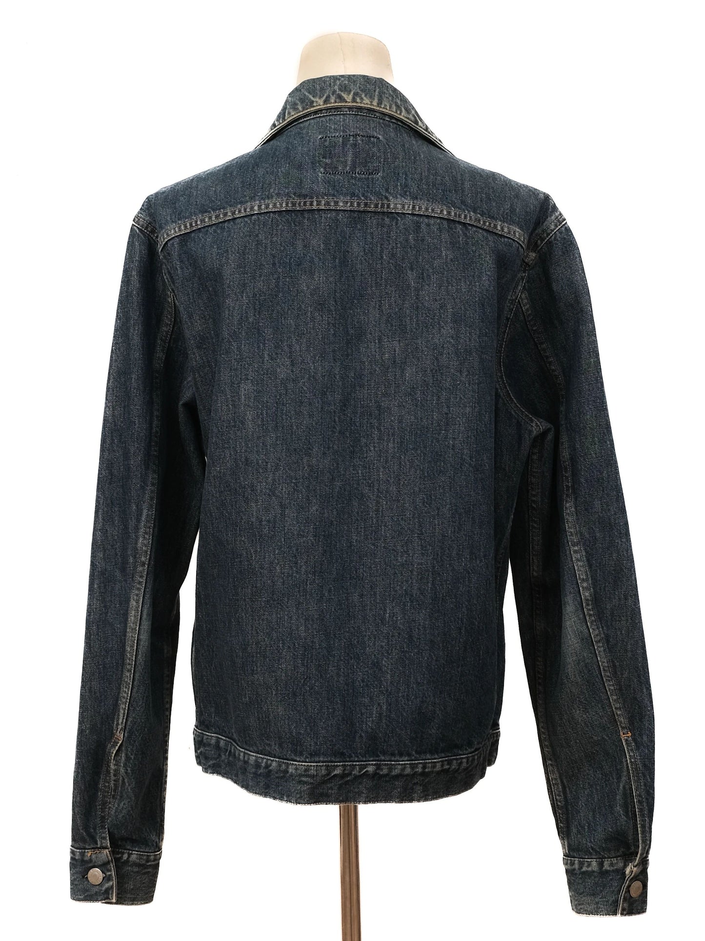 excellent helmut blue denim jacket cotton size l for men