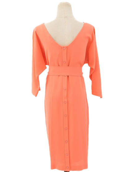 Excellent Diane von Furstenberg Orange Silk Dress Size M