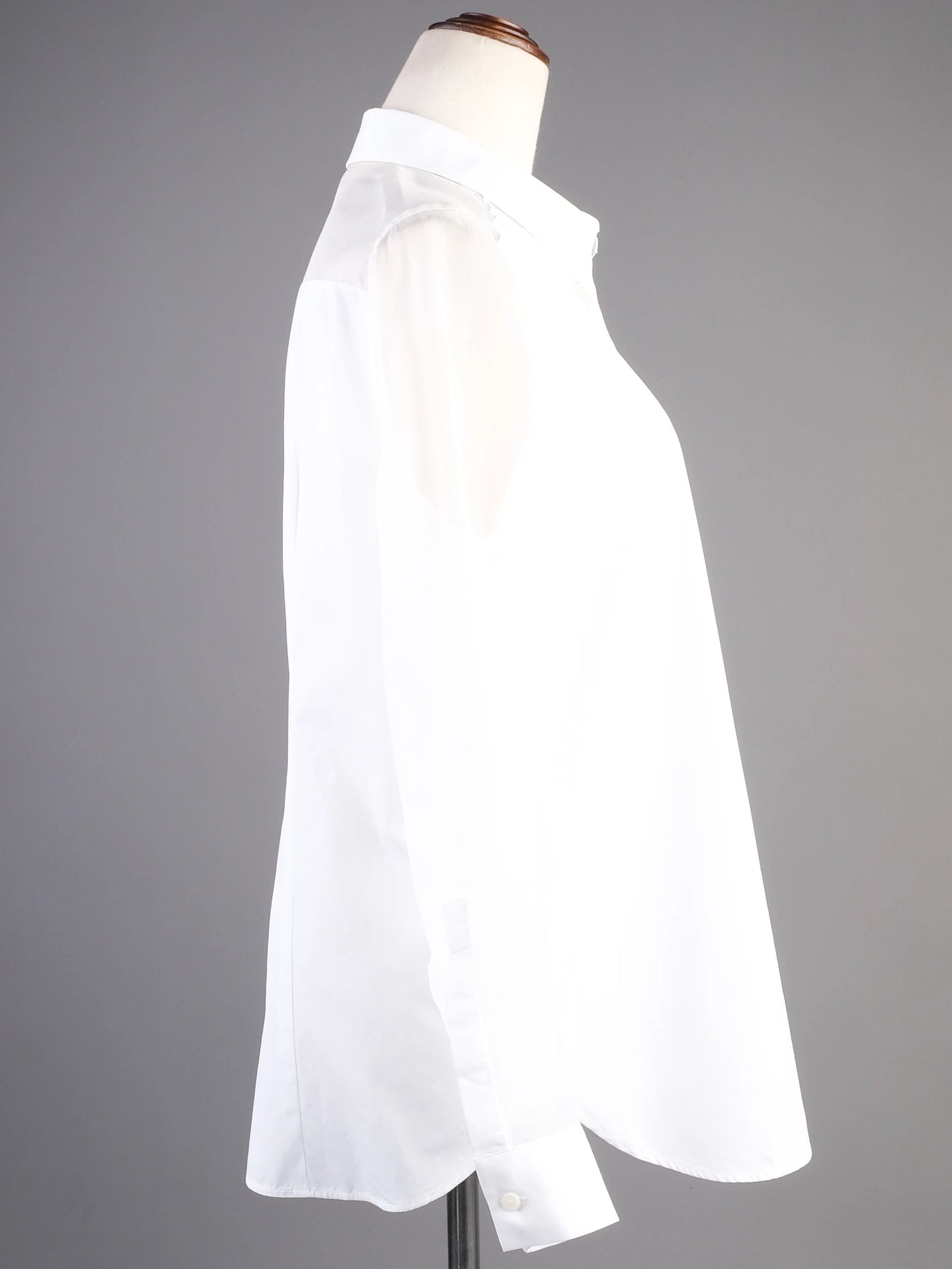 excellent burberry white cotton long sleeve button-up shirt