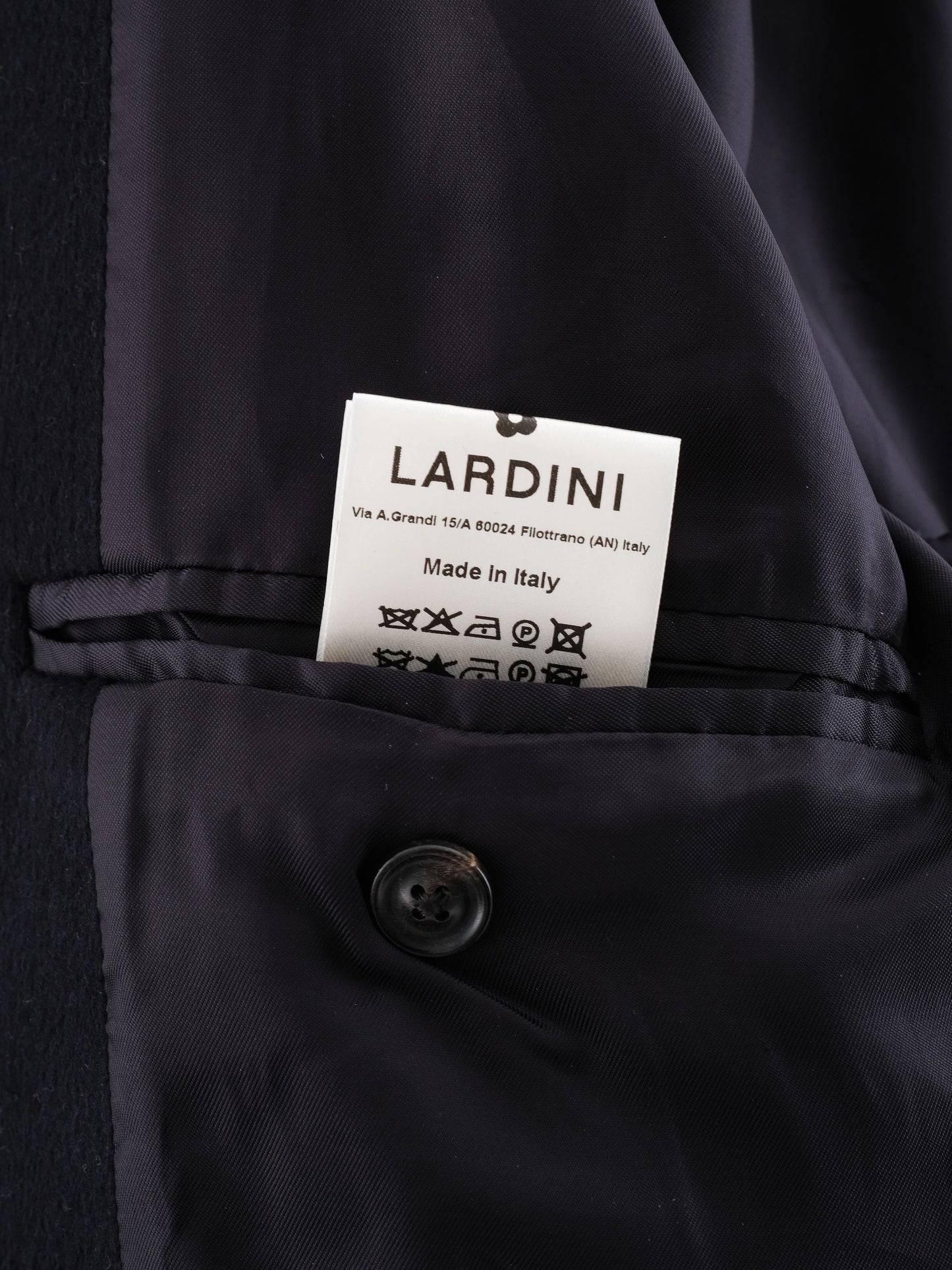 perfect lardini black viscose jacket size m for men
