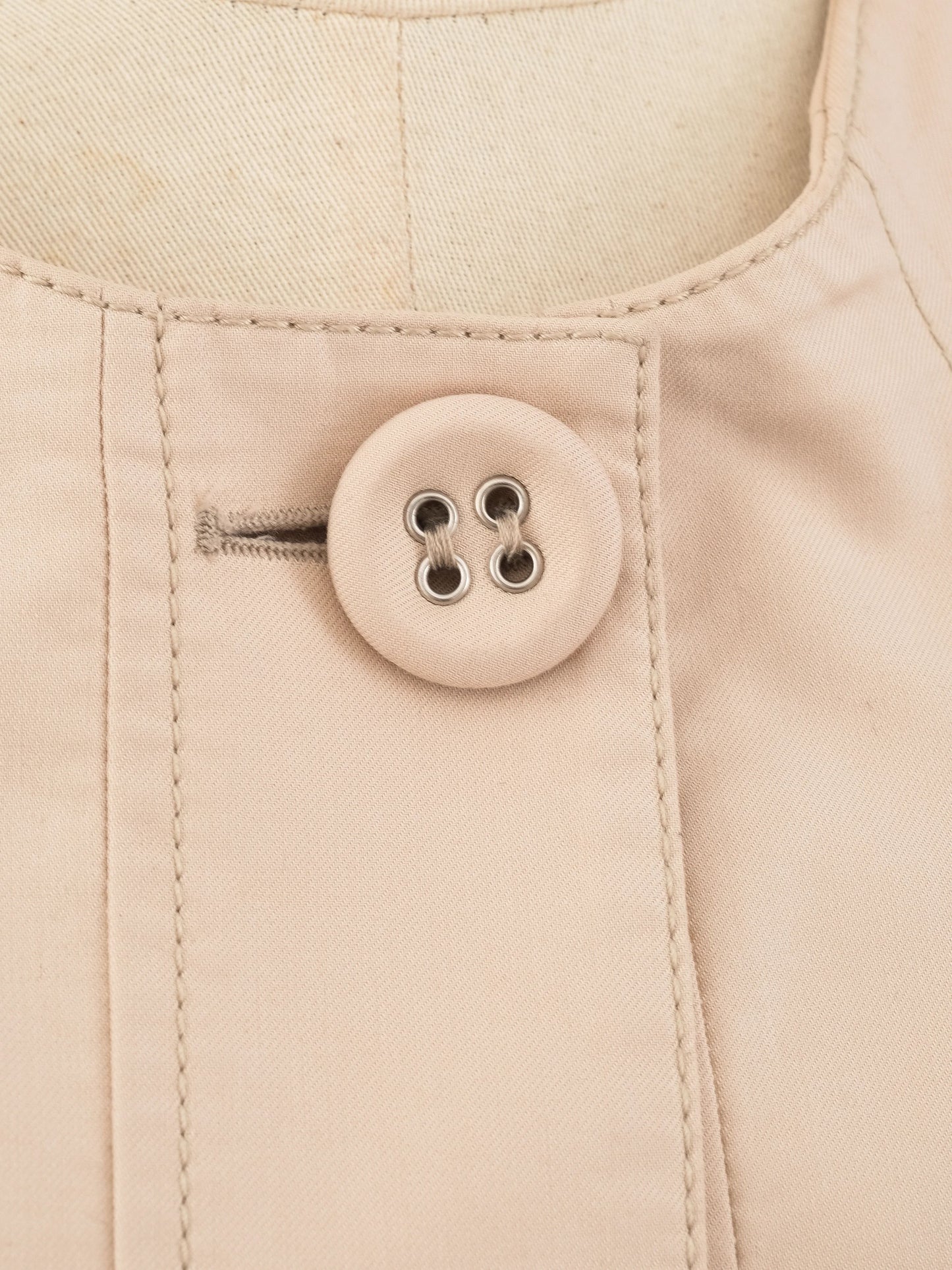 excellent maxco beige short-sleeved cape coat size m