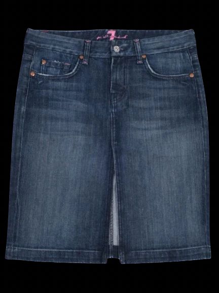 excellent 7 for all mankind denim skirt blue size m