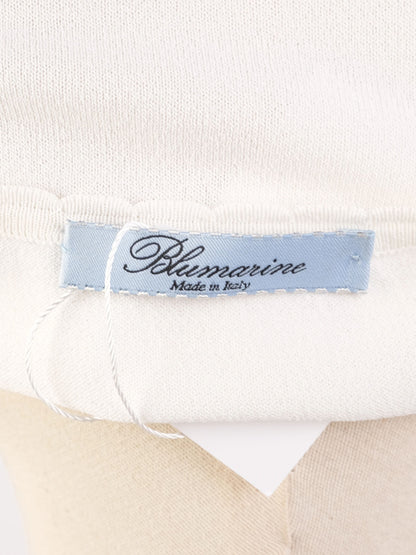 Excellent Blumarine White Sleeveless Top Size M Viscose Made in Italy