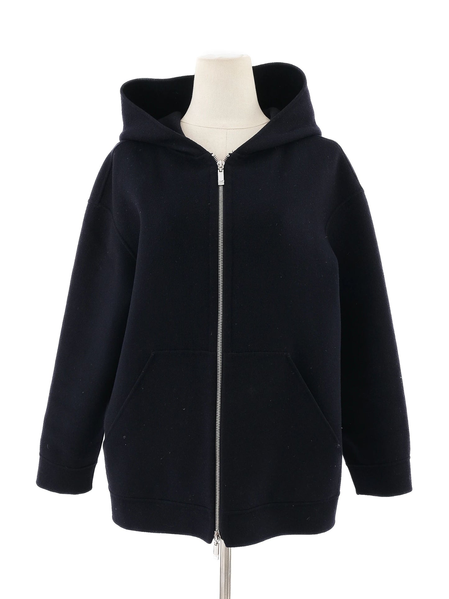 max mara excellent condition navy blue wool hoodie size l