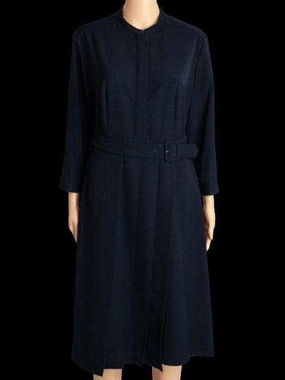 Good MaxCo Women's Long Sleeve Black Dress Size M with Belt