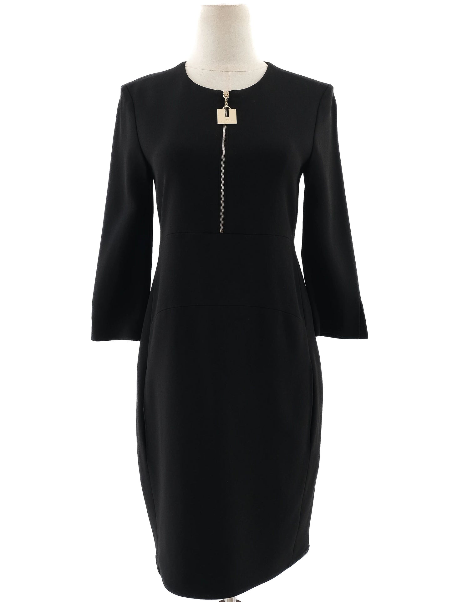 excellent elisabetta franchi black viscose dress size m
