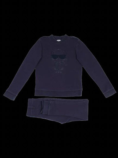 Excellent Karl Lagerfeld Kids Blue Sweatshirt & Pants Set Size 12