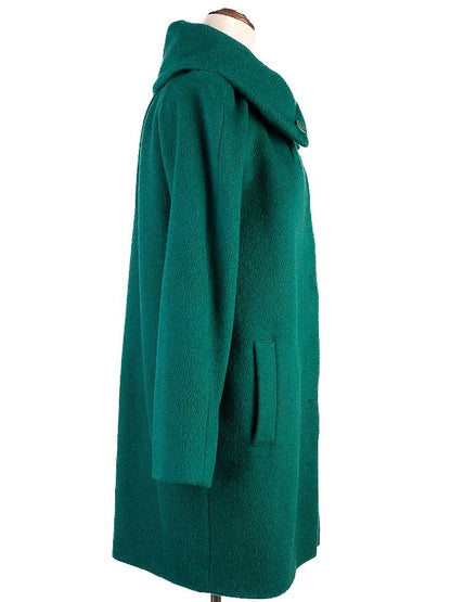 Excellent MAX&Co Green Wool Coat Size S with Large Collar