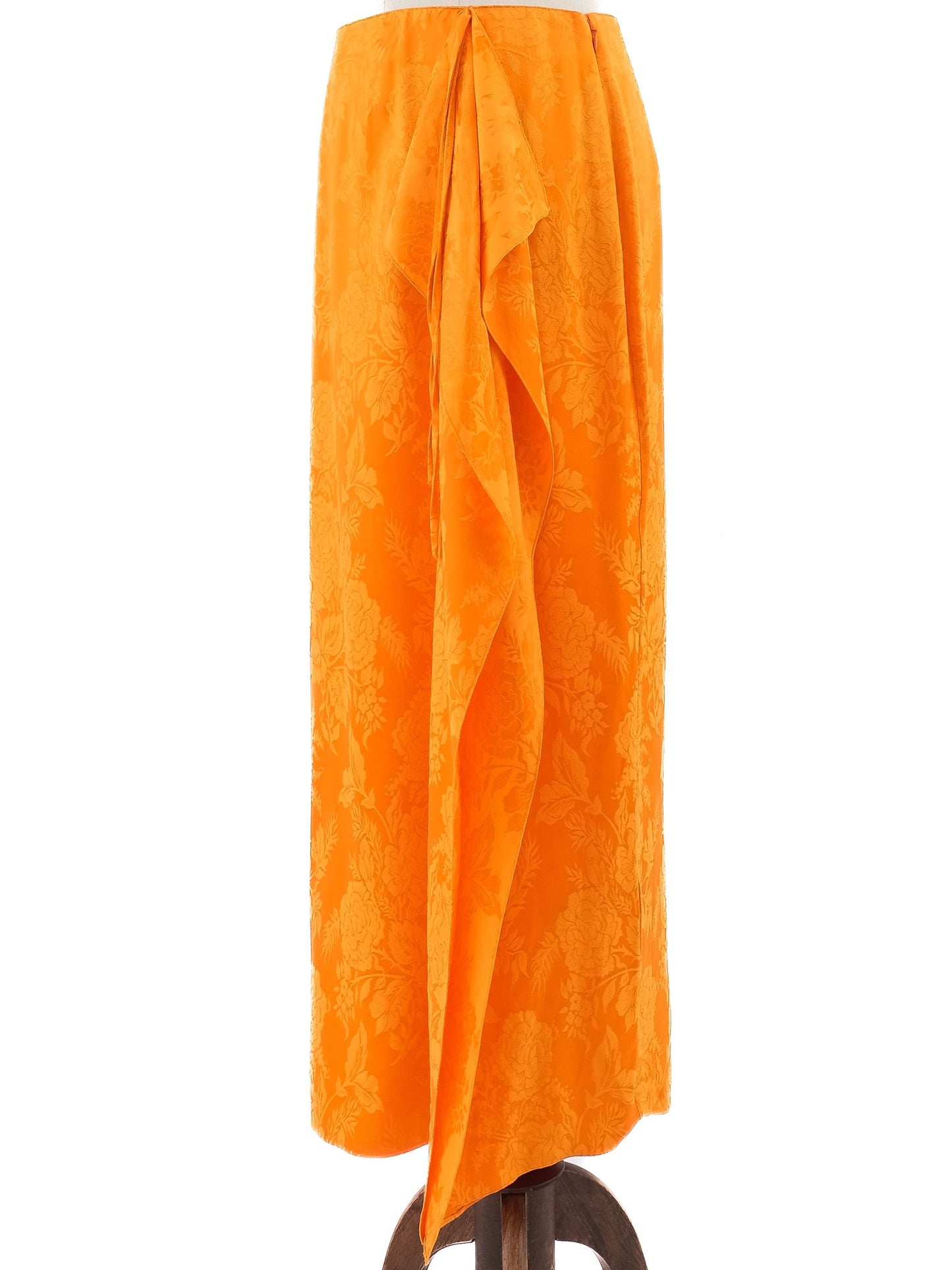 the attico orange floral wrap skirt size m excellent condition