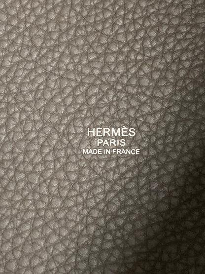 Hermes Gray Picotin PM, Taurillon Clemence PHW D Stamp