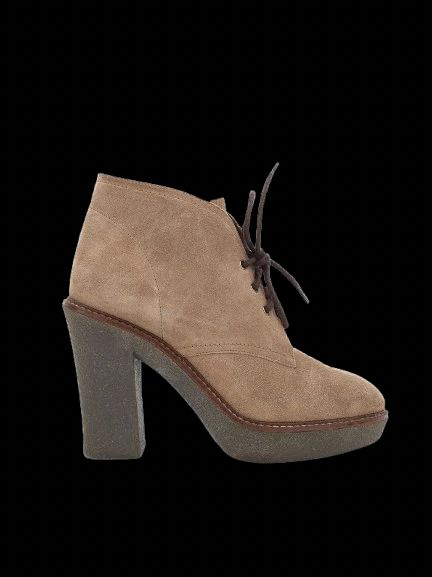emporio armani orange genuine suede ankle boots size 37.5