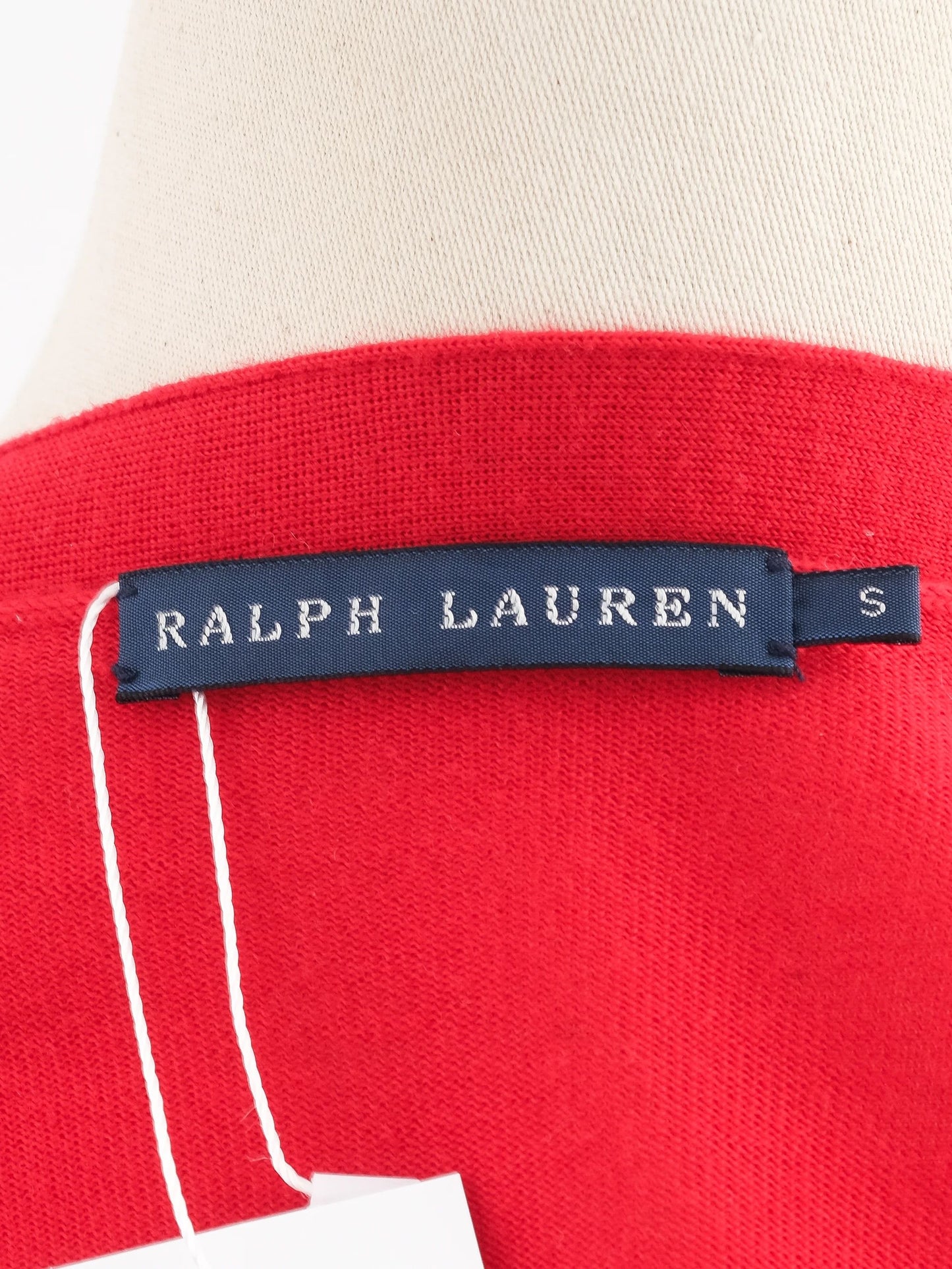 excellent ralph lauren red wool cardigan sweater size s