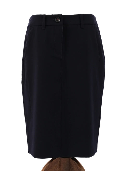Excellent Marella Blue Pencil Skirt Size L Polyester with Pockets
