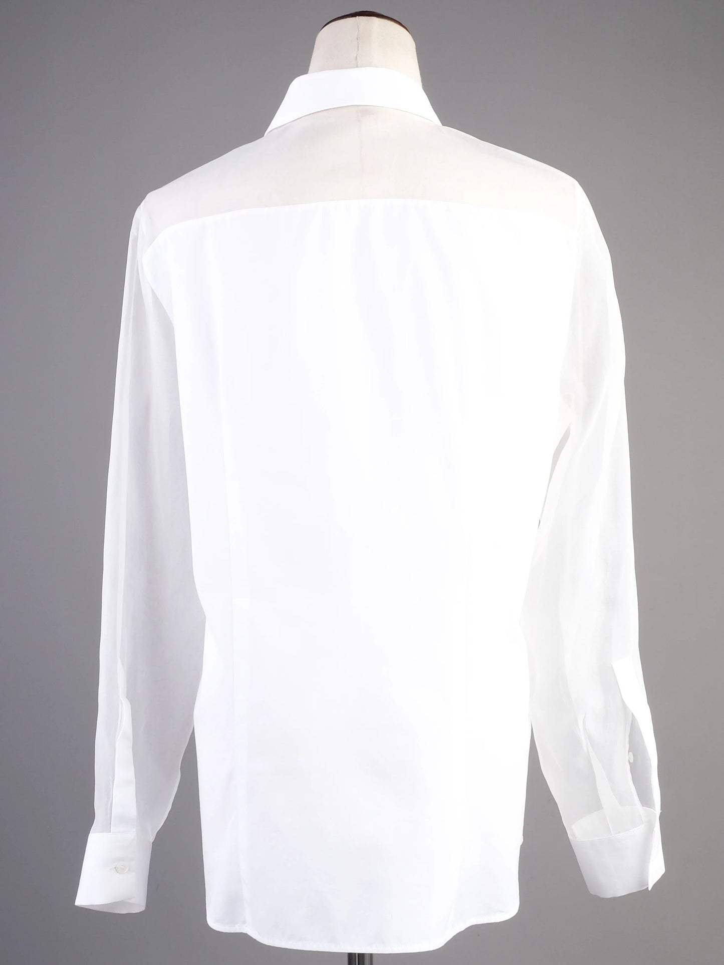 excellent burberry white cotton long sleeve button-up shirt