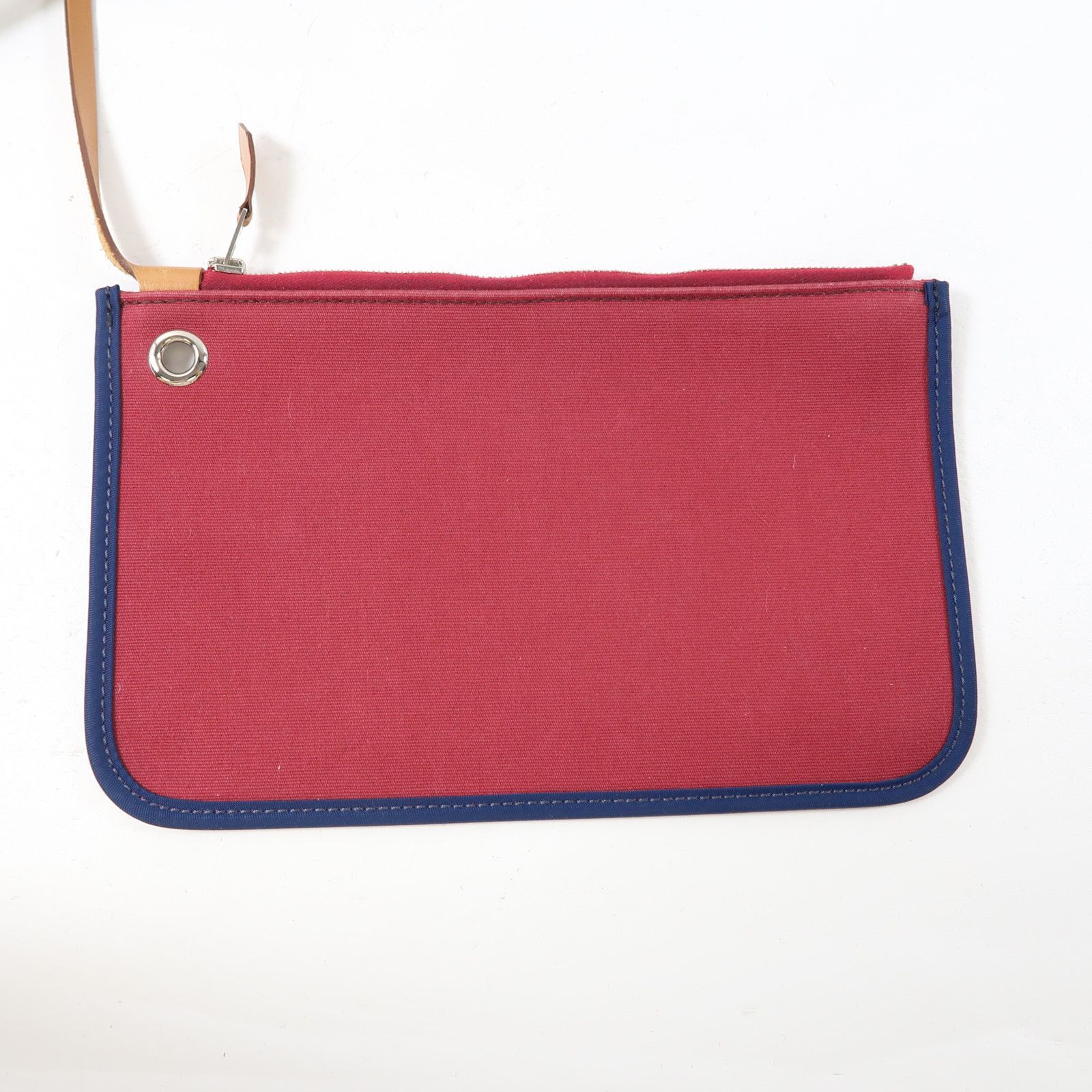 Hermes Canvas Herbag Silver Hand-handed Bag For Shoulder And Back Red/blue 2way Shoulder Bag Re
