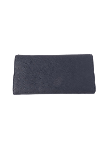 Average Condition Armani Jeans Black Leather Wallet with Metal Logo