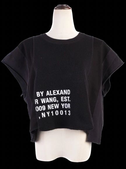 excellent alexander wang black nylon top size s women's casual