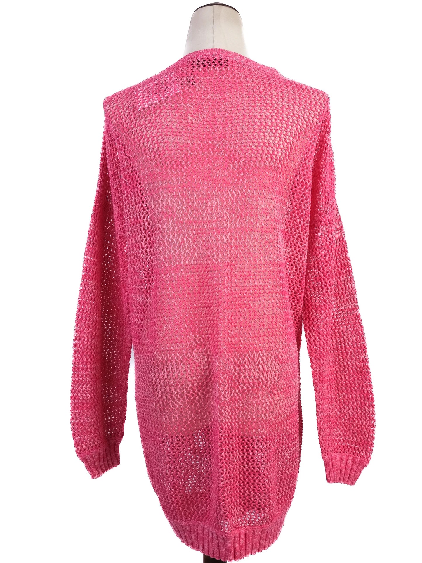 excellent jo no fui pink cotton natural cardigan size xs
