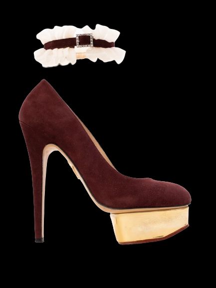 Excellent Charlotte Olympia Red Leather Platform Pumps Size 38