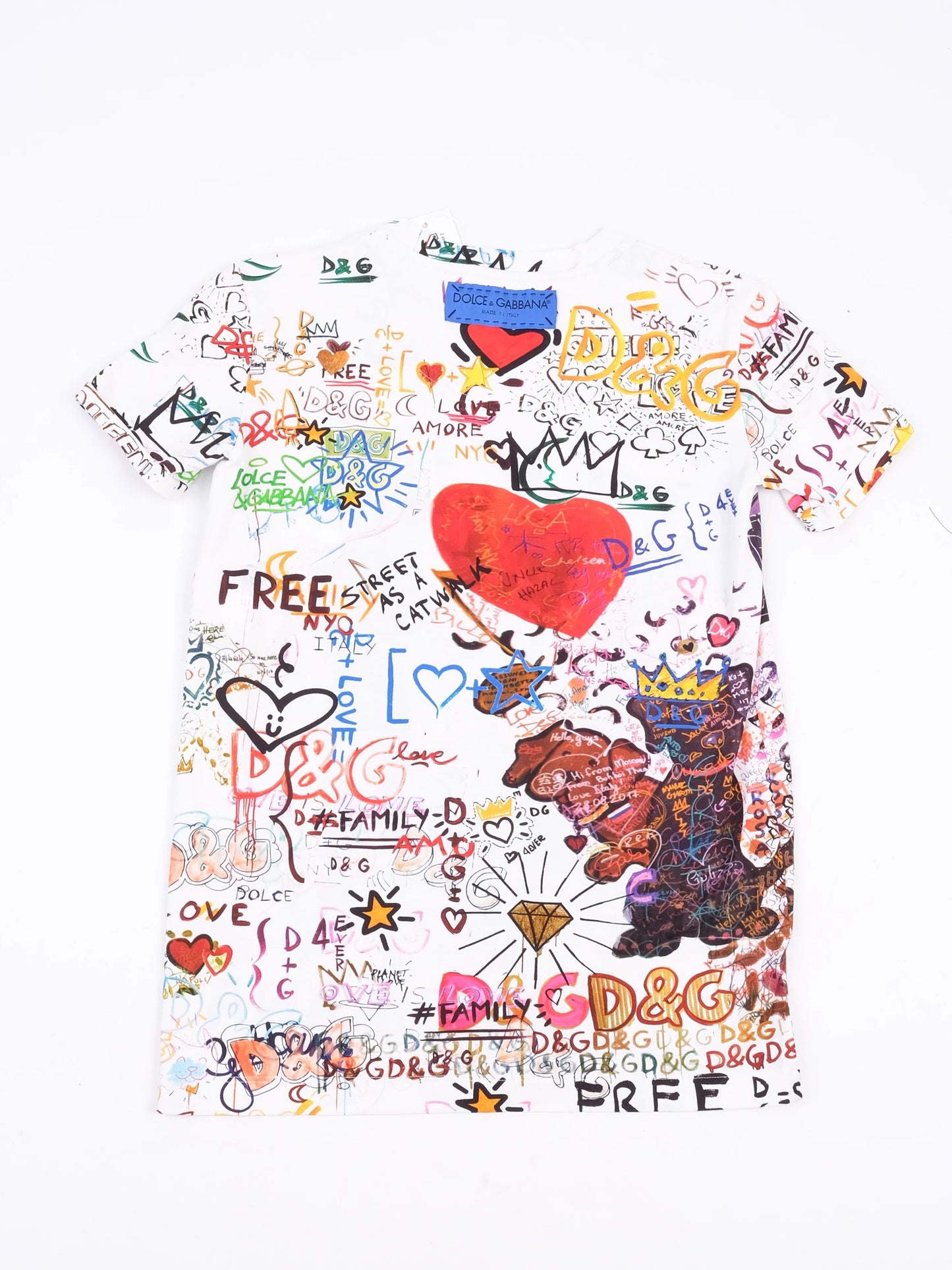 excellent dolce gabbana kids t-shirt m multicolor cotton