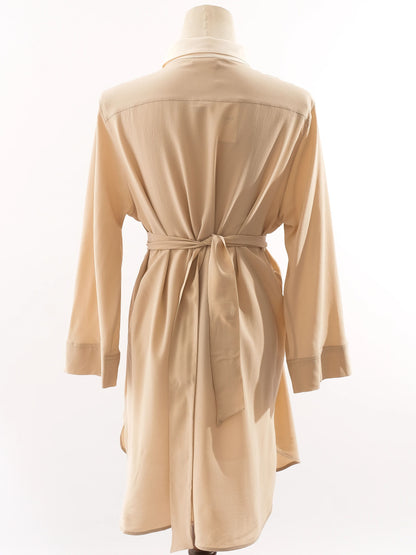 Max Mara Orange Silk Dress Excellent Condition with Keyhole Neckline