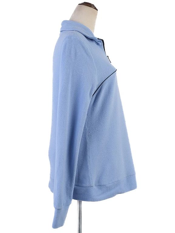 excellent bogner women's blue fleece pullover size l quarter-zip