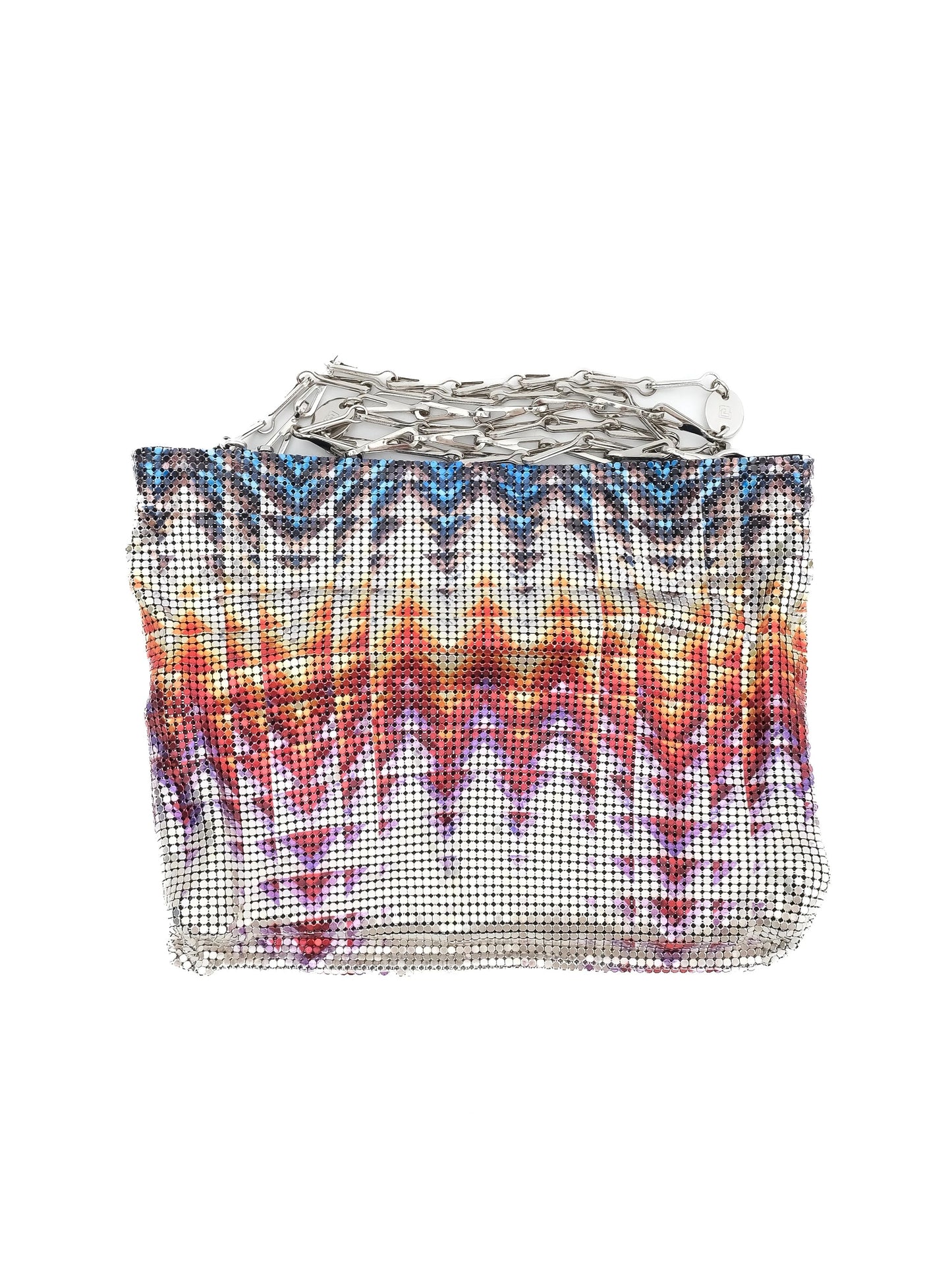 excellent paco rabanne metallic mesh handbag combined colors