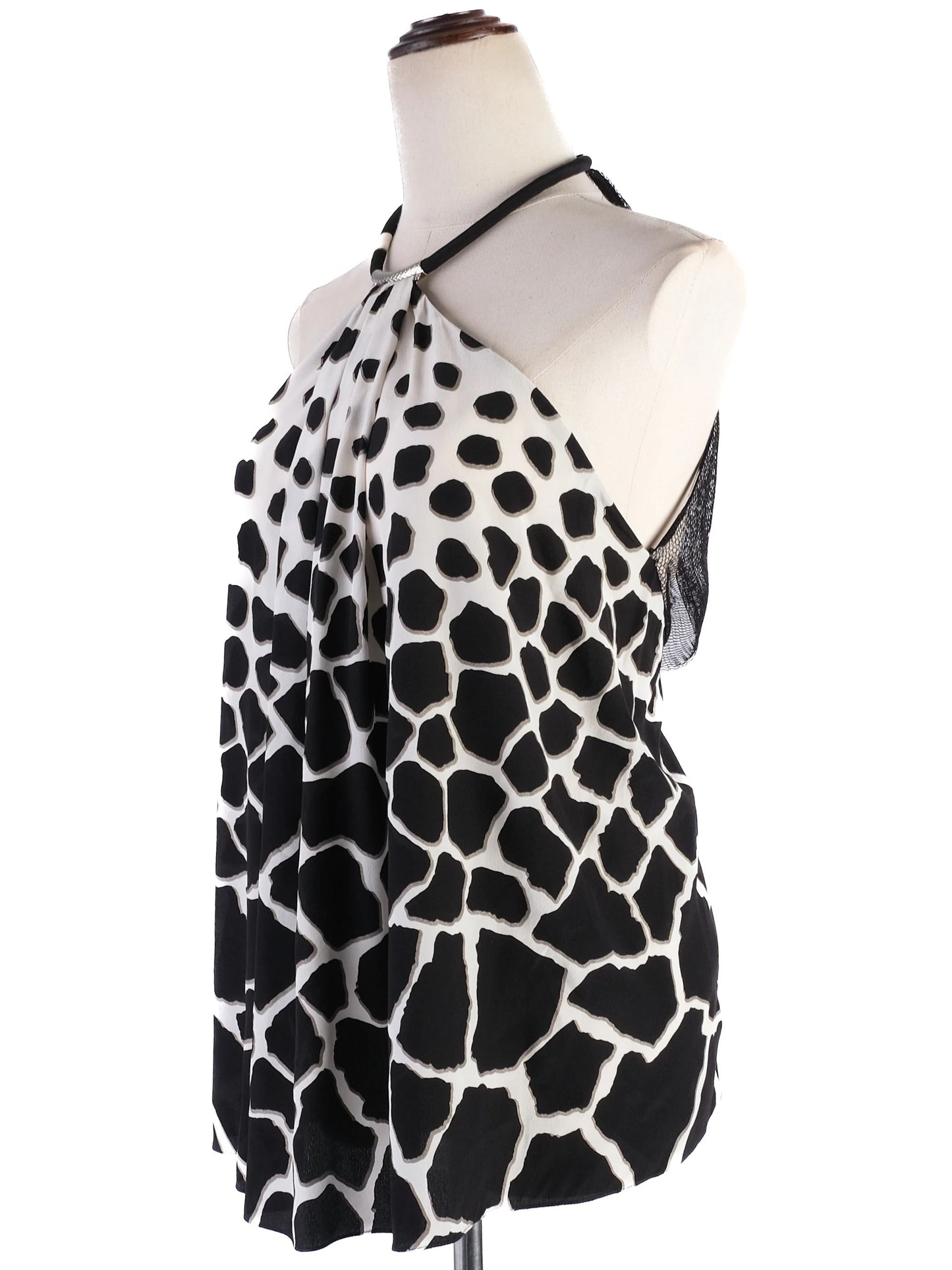 roberto cavalli excellent condition silk animal print halter top size s