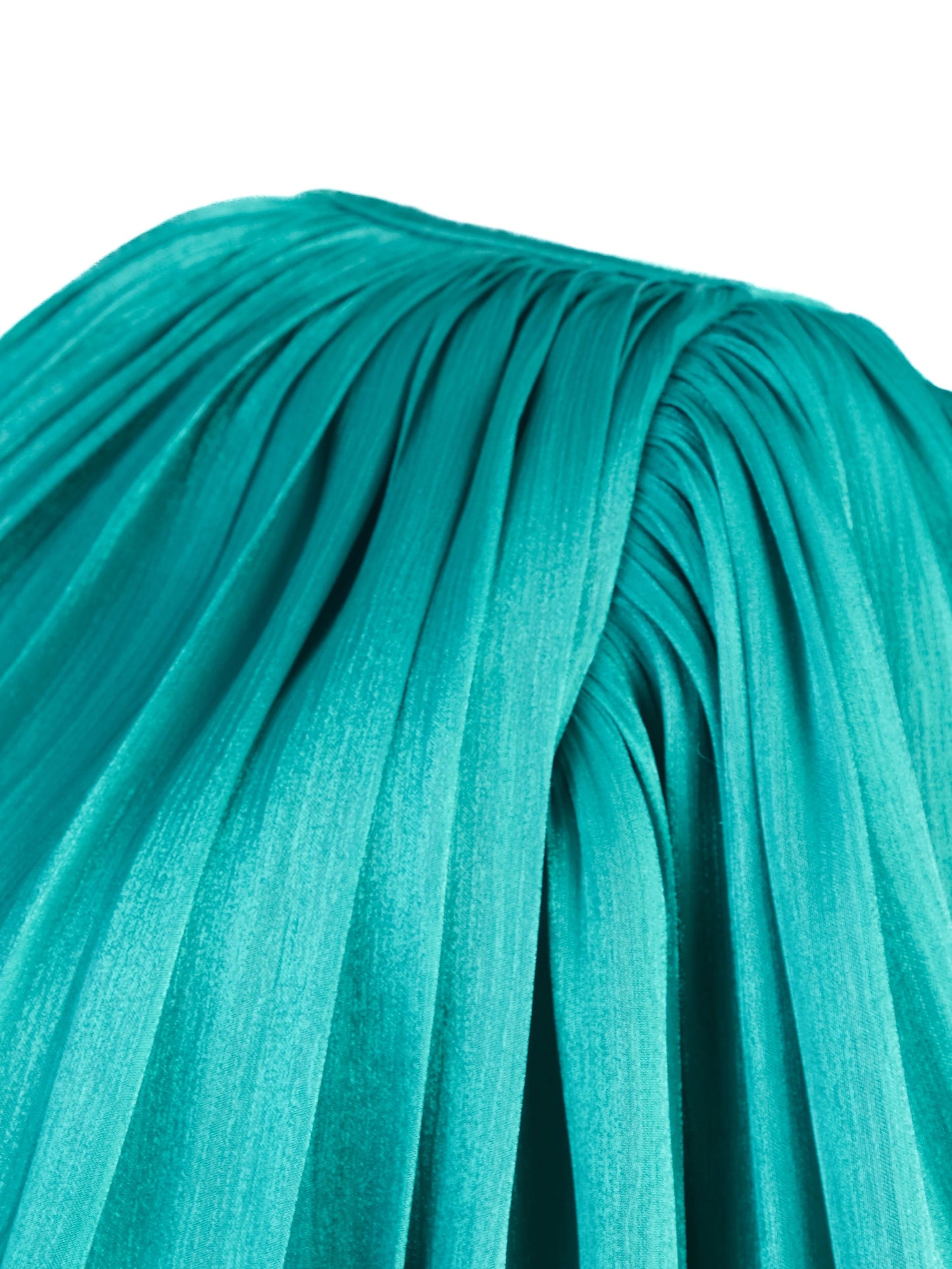 new costarellos teal long gown v-neck belted size n/a
