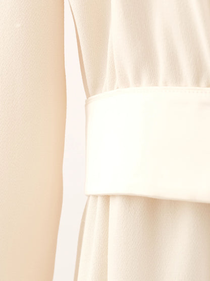NEW Fabiana Filippi Yellow Viscose Dress Long Sleeve V-Neck