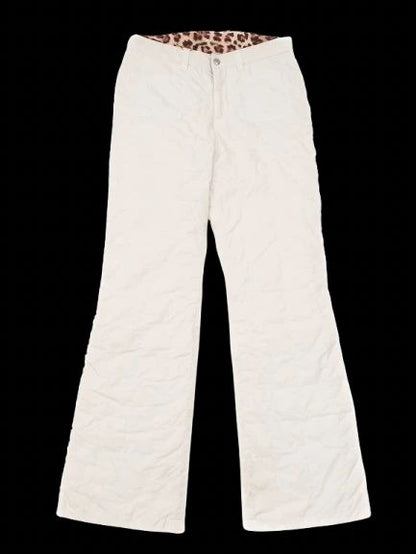Average Bogner Women's White Pants M with Leopard Print Lining