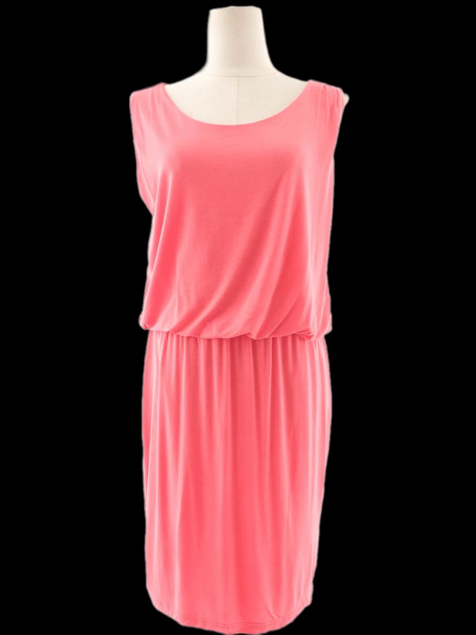 allude excellent red viscose sleeveless dress size m
