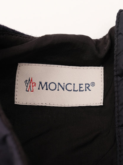 Perfect Moncler Kids Blue Wool Dress Size 8 with Gold Trims