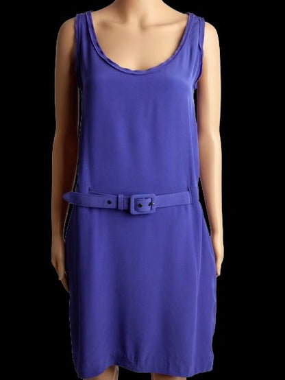Good Moschino Purple Polyester Dress Size M with Belt
