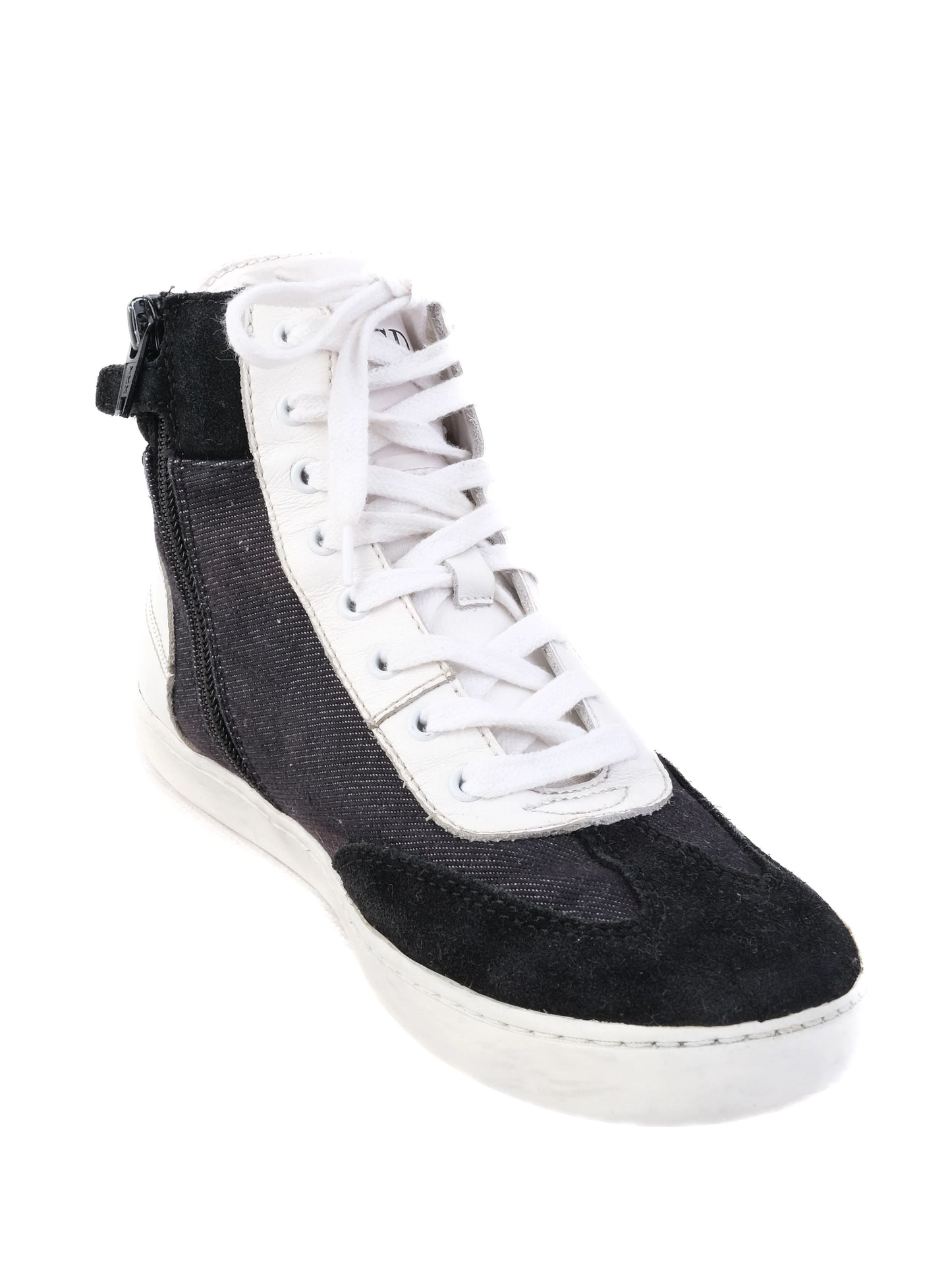 excellent dior high-top sneakers black fabric size 33 for kids