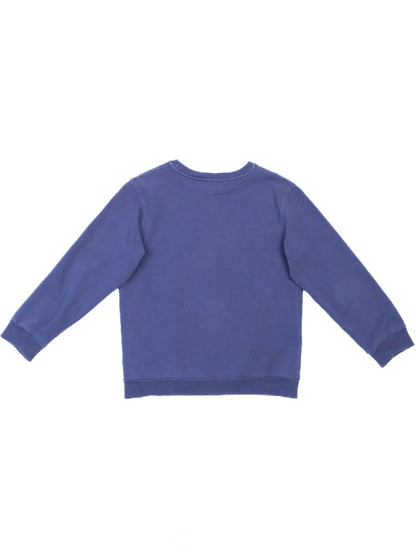 Excellent Moschino Kids Blue Cotton Sweatshirt Size 8 with Bear Graphic