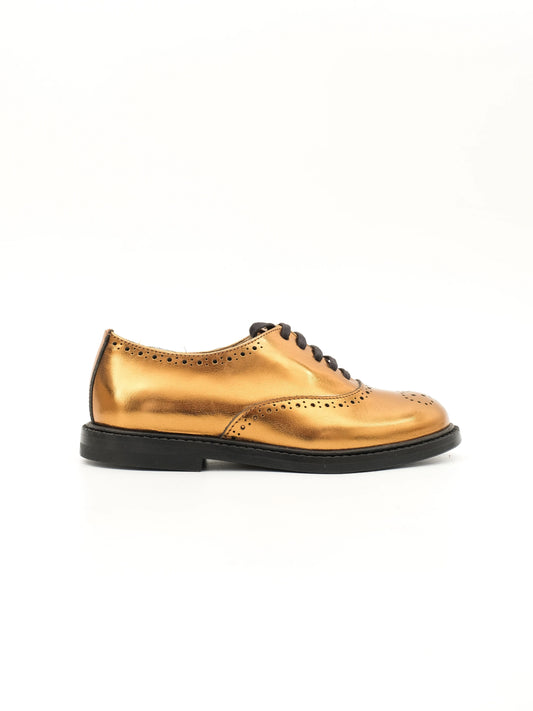 Excellent Bonpoint Yellow Leather Oxford Shoes for Kids Size 28