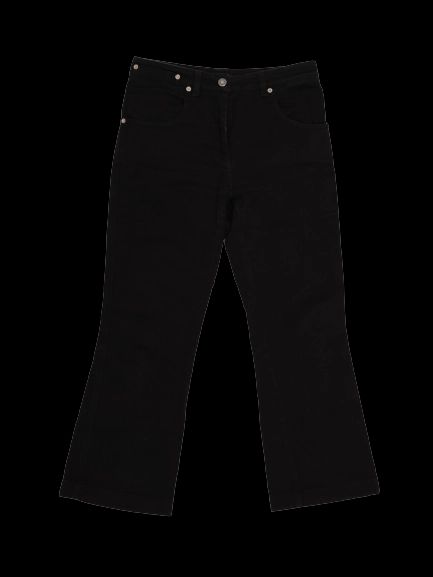 excellent louis vuitton black cotton jeans size m women's